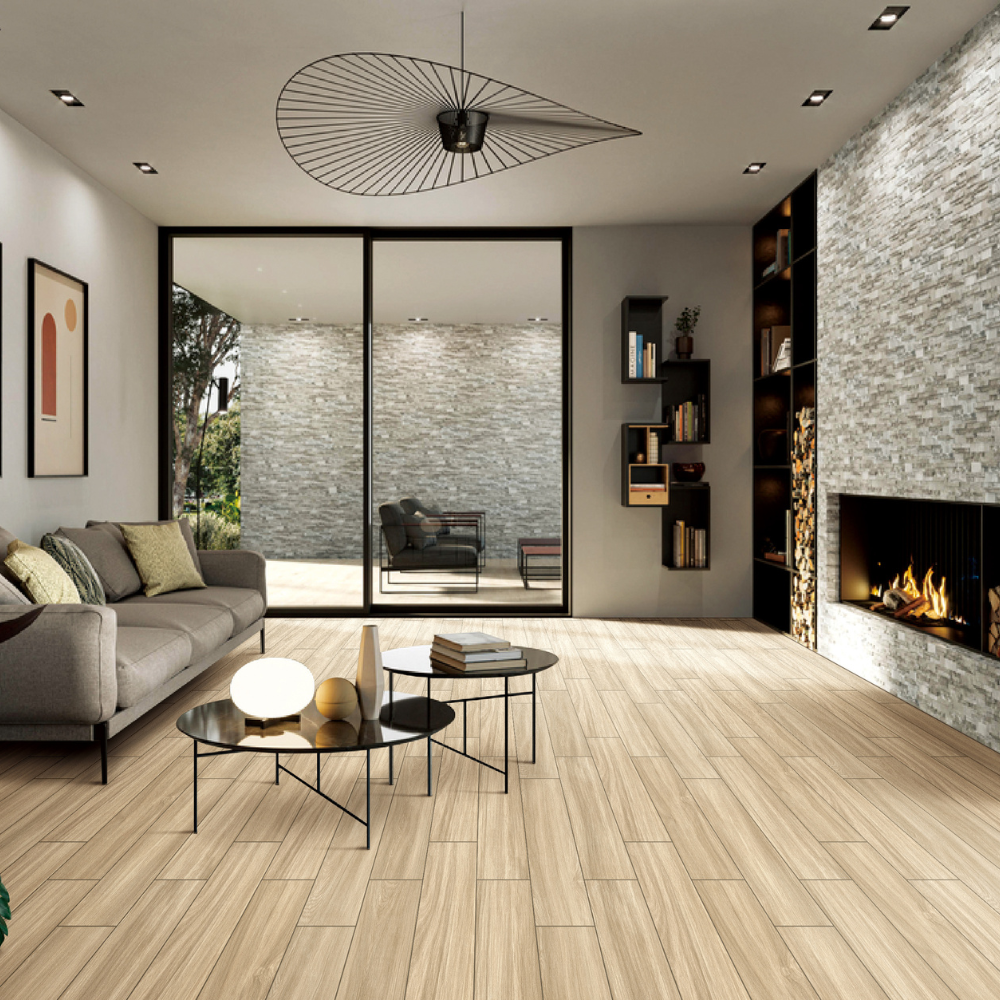 Floorest Porcelain Tile – Wood Look – Natural Oak 6 X 35 13.08Sf/Box – CT53003 – Shade#20 – SPECIAL - Image 2
