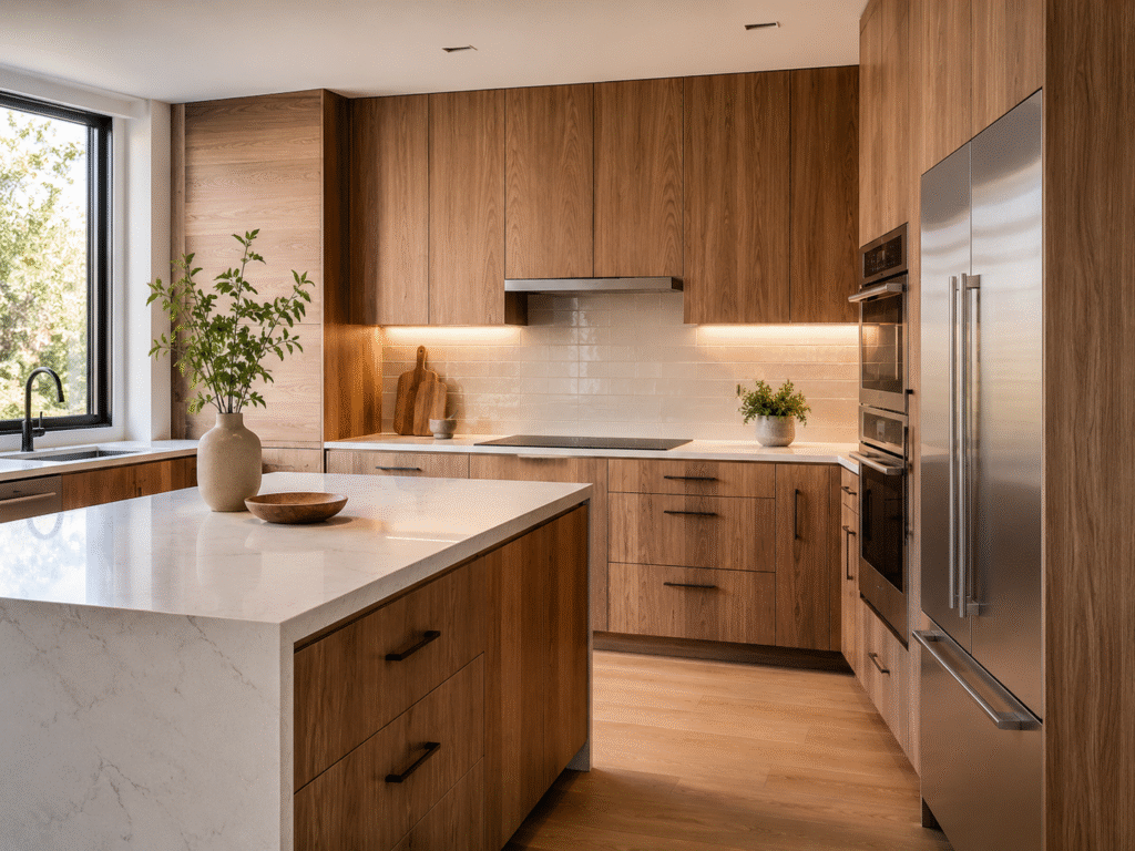 wood grain cabinets