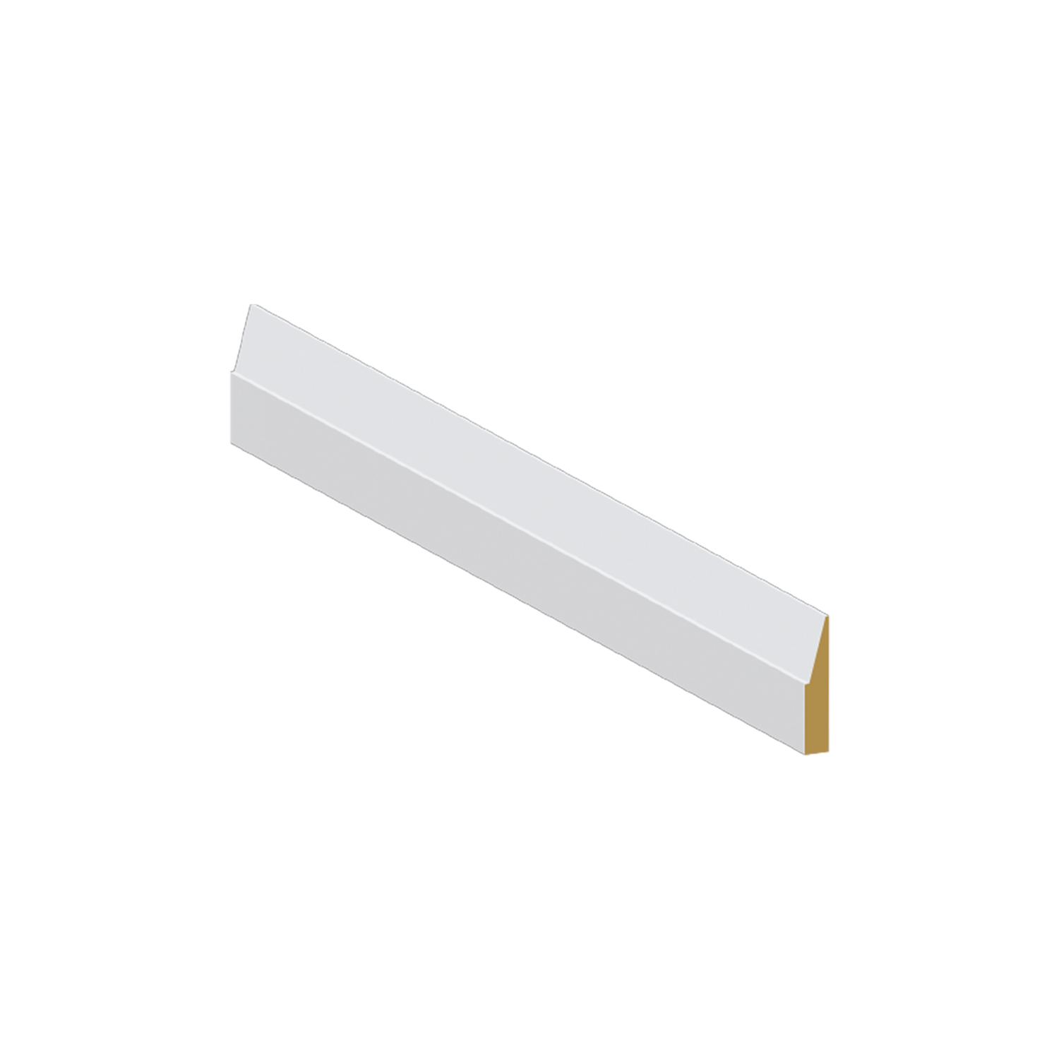 Shoe Moulding Step Bevel – 1 3/8" x 3/8" x 12' – MDF