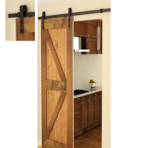 Barn Door Track Bent Strap – Black