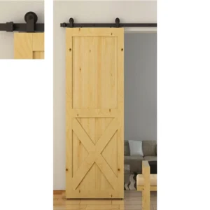 Barn Door Track Top Mount Matte Black 78″