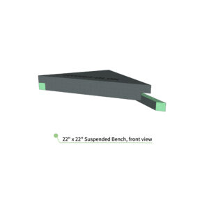 HydroBlok – 22″ x 22″ Suspended Bench Large – HBSBL