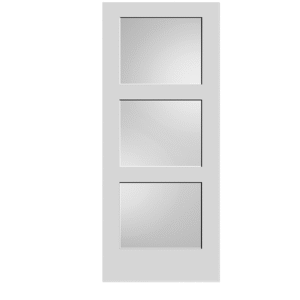 3 Panel Solid Core Door (Frosted Glass)