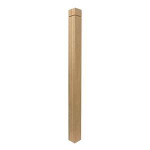 Unfinished Red Oak Stair Post 3 1/2 X 48 – TOP NOTCH