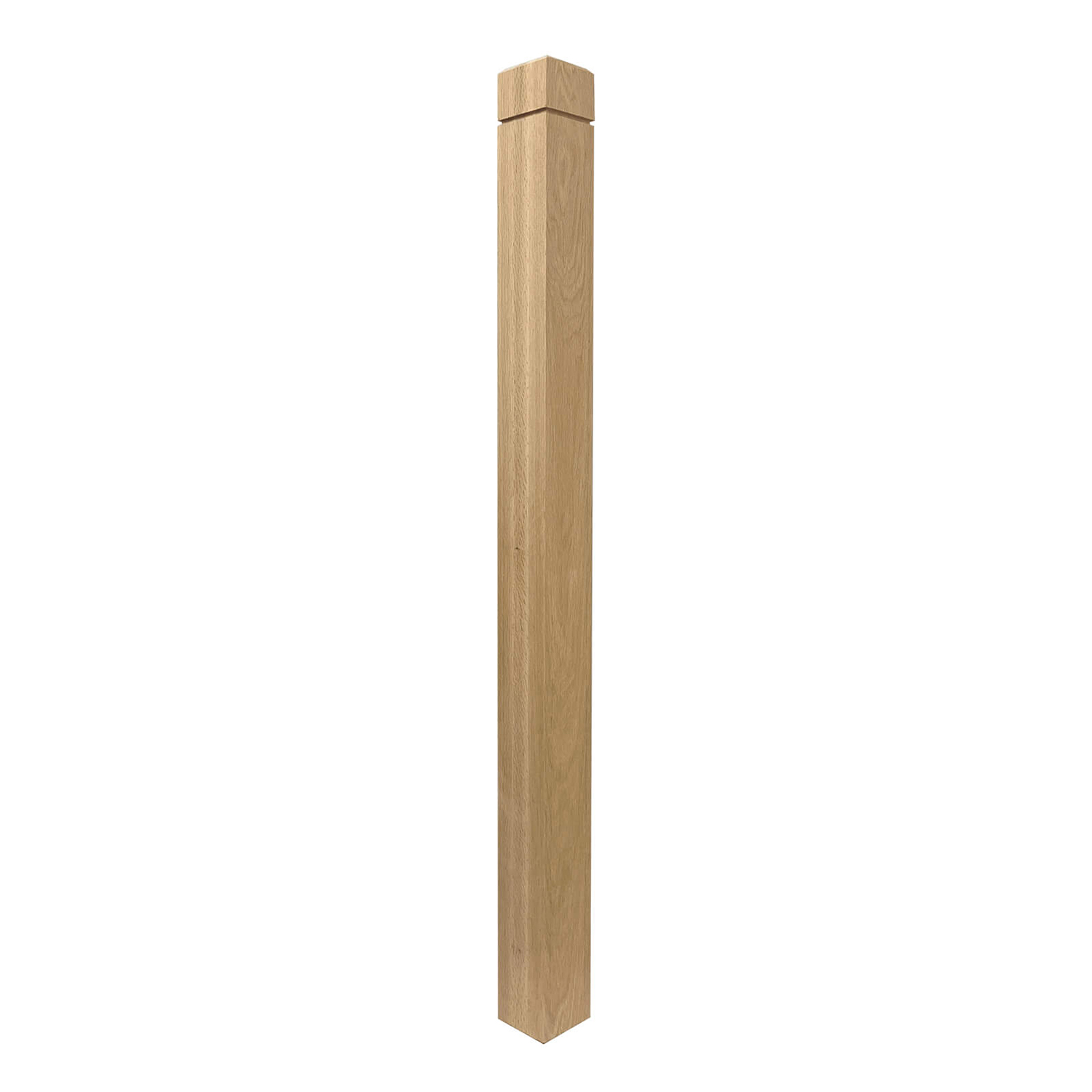 Unfinished Red Oak Stair Post 3 1/2 X 48 – TOP NOTCH