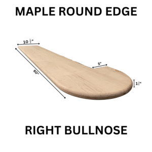 Bullnose – Maple Round Edge Tread Right