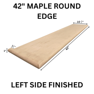 42″ Maple Round Edge Tread Left