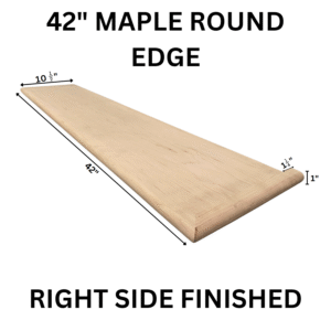 42″ Maple Round Edge Tread Right