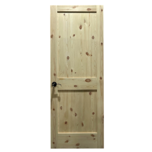 2 Panel Shaker Style Knotty Pine Door (Solid Core)
