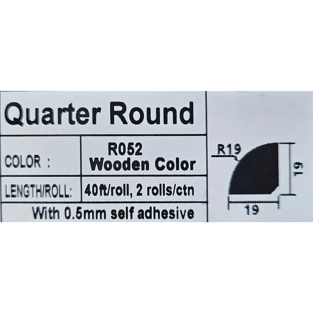 Cosmaroma – Flex Quarter Round Self Adhesive Oak – 1 1/4″ x 3/4″ – Sold per ft - Image 2
