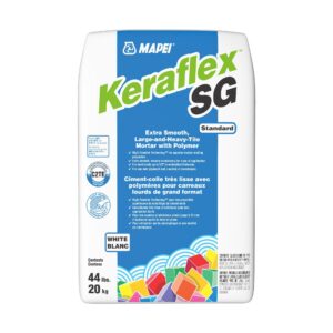 Mapei – Keraflex SG Standard “WHITE” / Extra Smooth Large & Heavy Tile Mortar with polymer – 44 lbs