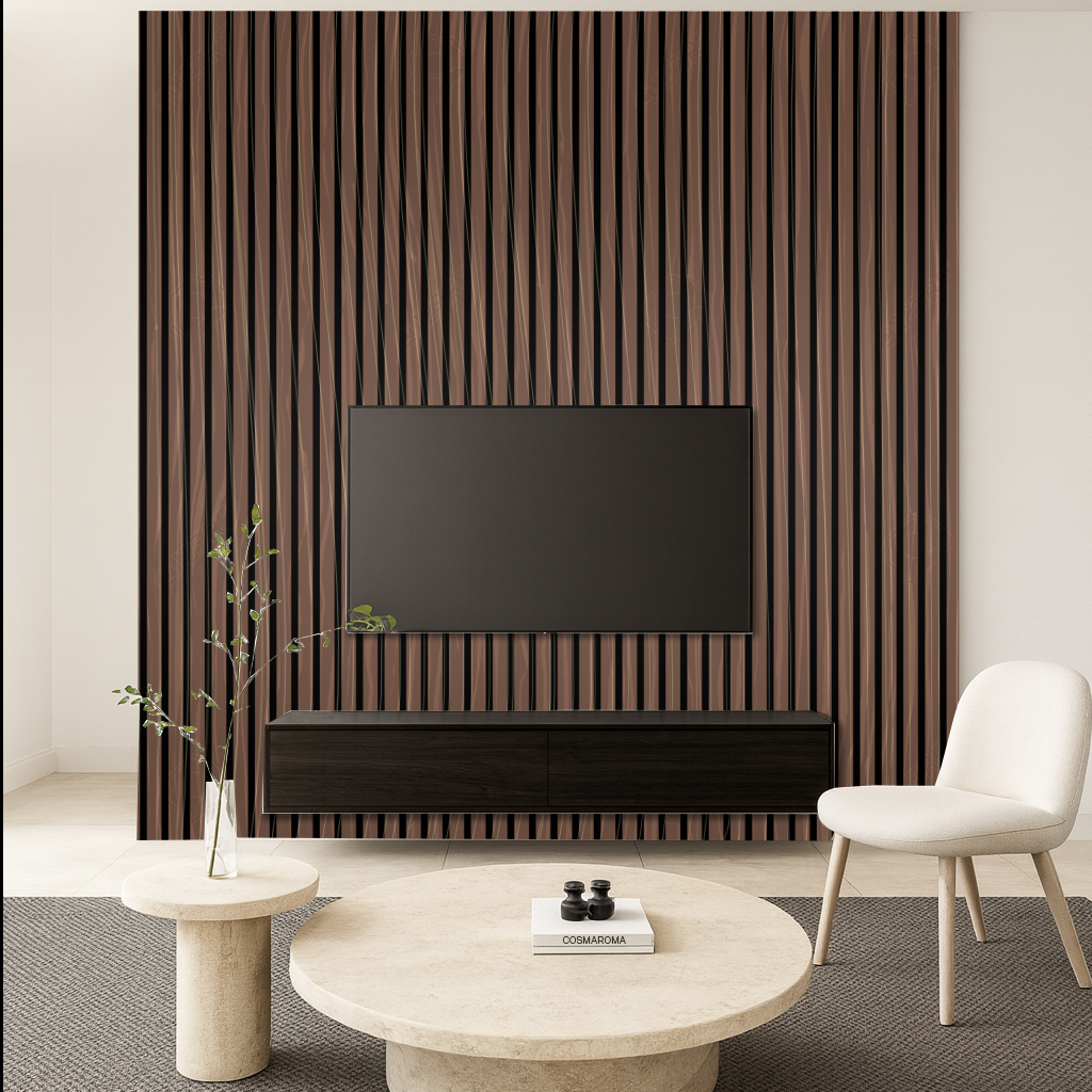 Acoustic Wall Panel – Black Walnut – 1 1/16"