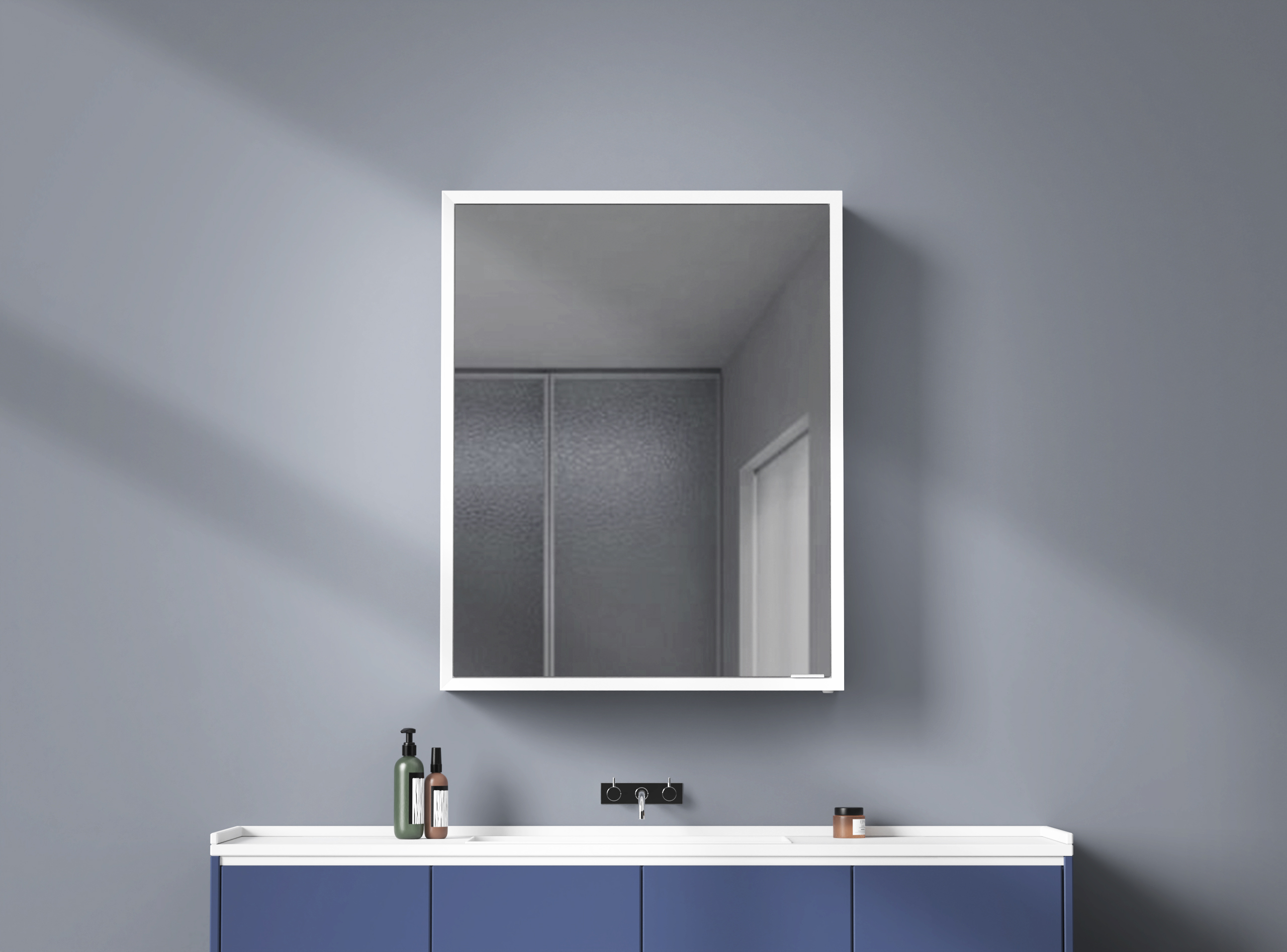 Dureno Front Light Mirror Cabinet
