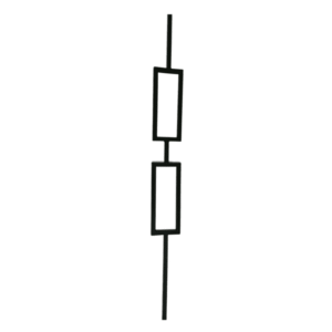 COS – Spindle Iron Matt Bar Double Wide Rectangle – COS-DWR016-HMB