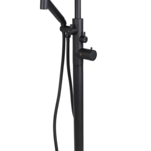 COS-F71106MB Matte Black Round Free Standing Bath Tub Faucet