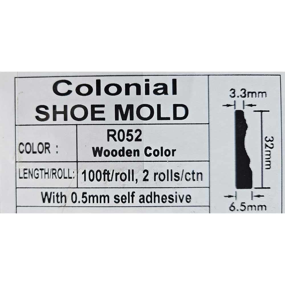 Cosmaroma – Flex Colonial Shoe Moulding Self Adhesive Oak – 1 1/4″ x 1/4″ – Sold per ft - Image 2
