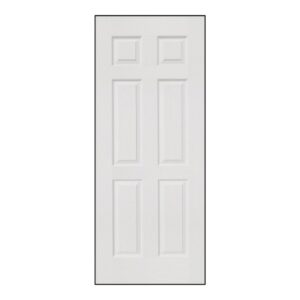 20 Minute Primed 6 Panel Raised Fire Rated Interior Door Pre Machined