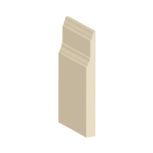 Baseboard Contemporary Step unfinished – 7 1/4" x 3/4" – Poplar