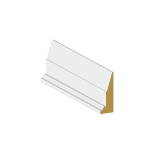 Casing Step Bevel Back Band Primed – 3 1/4" x 1 1/8" x 101" – MDF