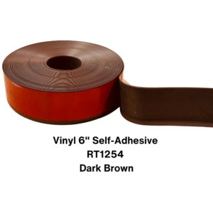 Vinyl Base Self Adhesive 4″ & 6″ options – Sold by Linear Feet – 6" x 1/8" x 100' – Dark Brown