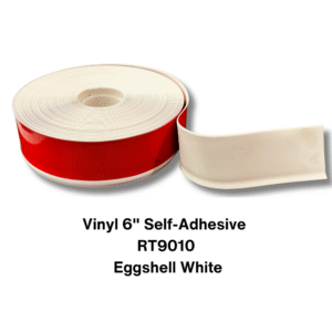 Vinyl Base Self Adhesive 4″ & 6″ options – Sold by Linear Feet – 6" x 1/8" x 100' – Eggshell White
