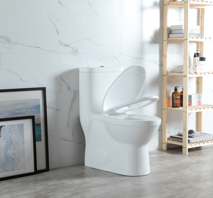 Dureno – One Piece Toilet White Gloss (4.8L-6L / 1.1gal-1.6gal) – T201W - Image 7