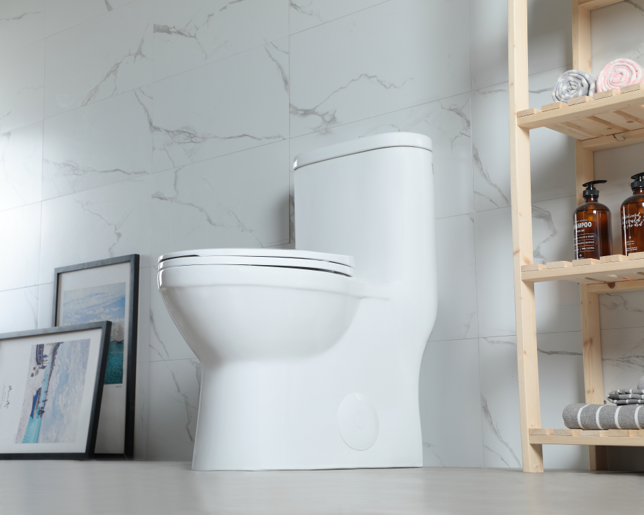 Dureno – One Piece Toilet White Gloss (4.8L-6L / 1.1gal-1.6gal) – T201W - Image 8