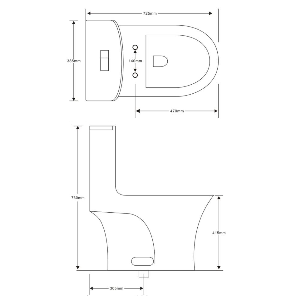 Dureno T206 One Piece Toilet - Image 2