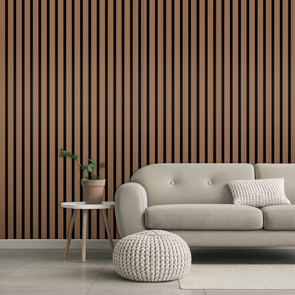 Acoustic Wall Panel – Teak – 1 1/16"