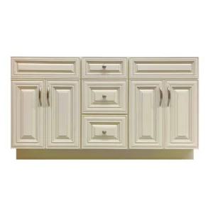 TC Wood Vanity – Ivory White Double Sink – Classic