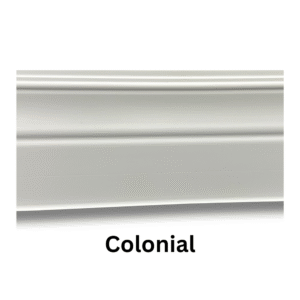 Baseboard Flex Colonial Vinyl Self Adhesive – Sold by Linear Feet – 3 7/8" x 1/4"